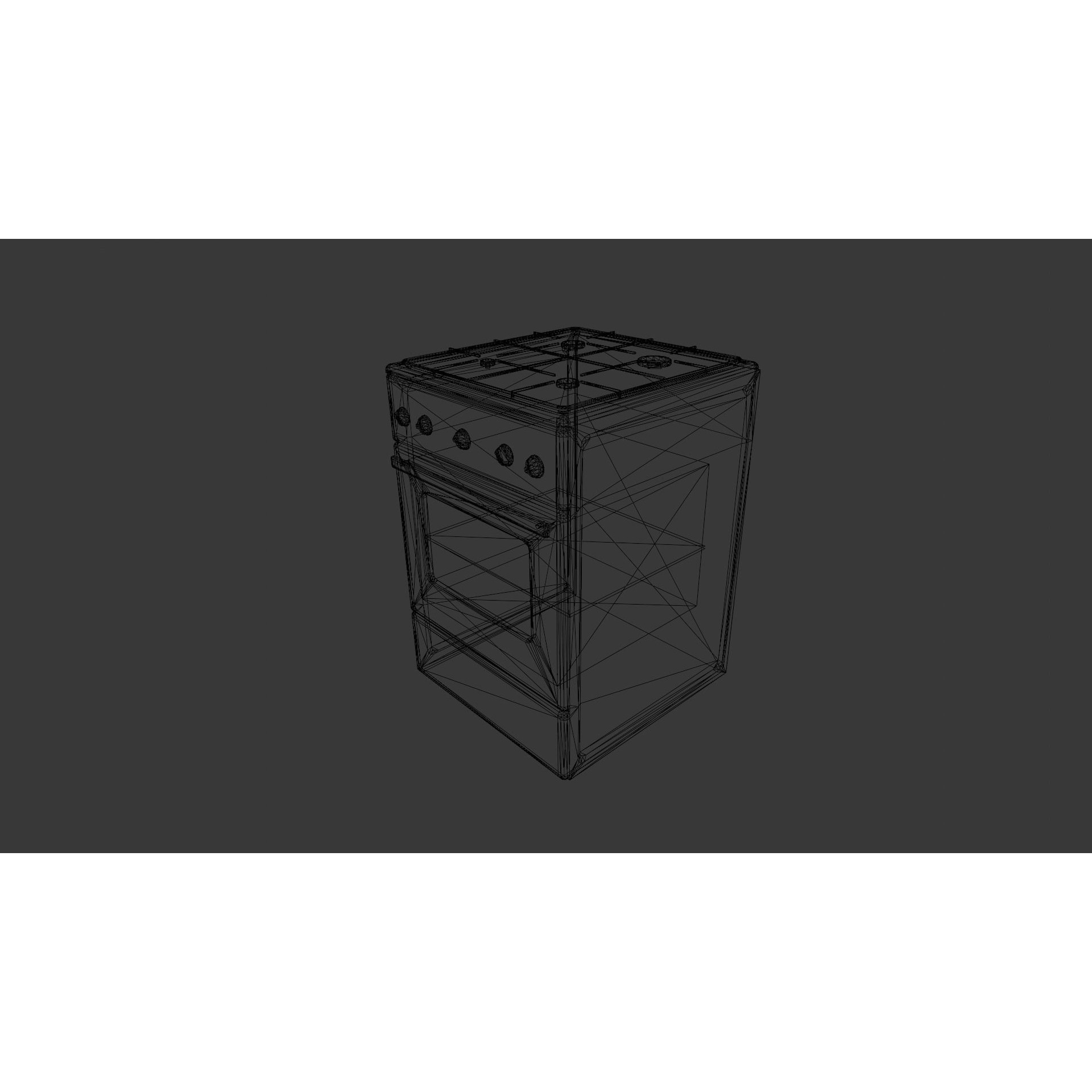 Gas Stove - Low-Poly Game-Ready 3D Model - View 13