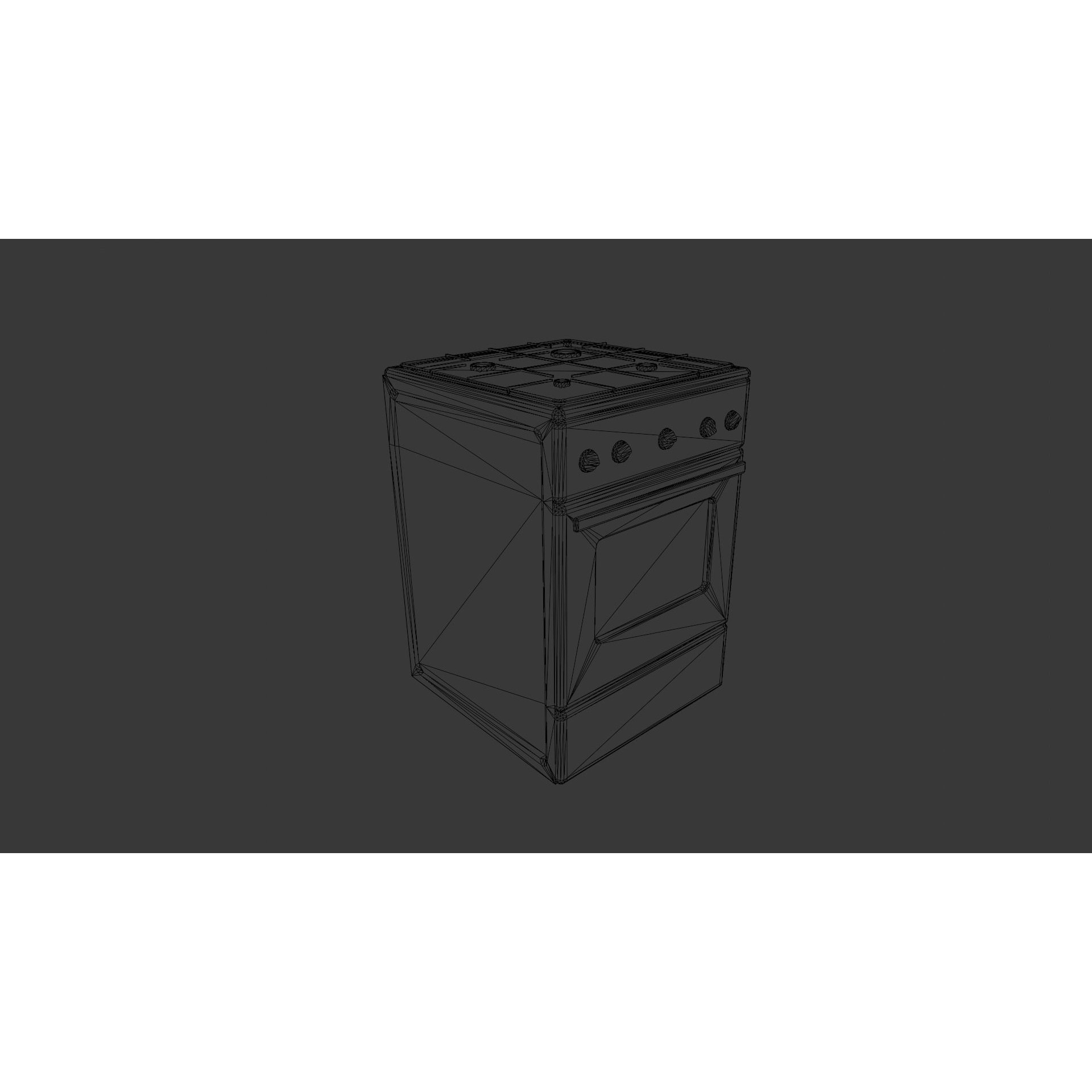 Gas Stove - Low-Poly Game-Ready 3D Model - View 16