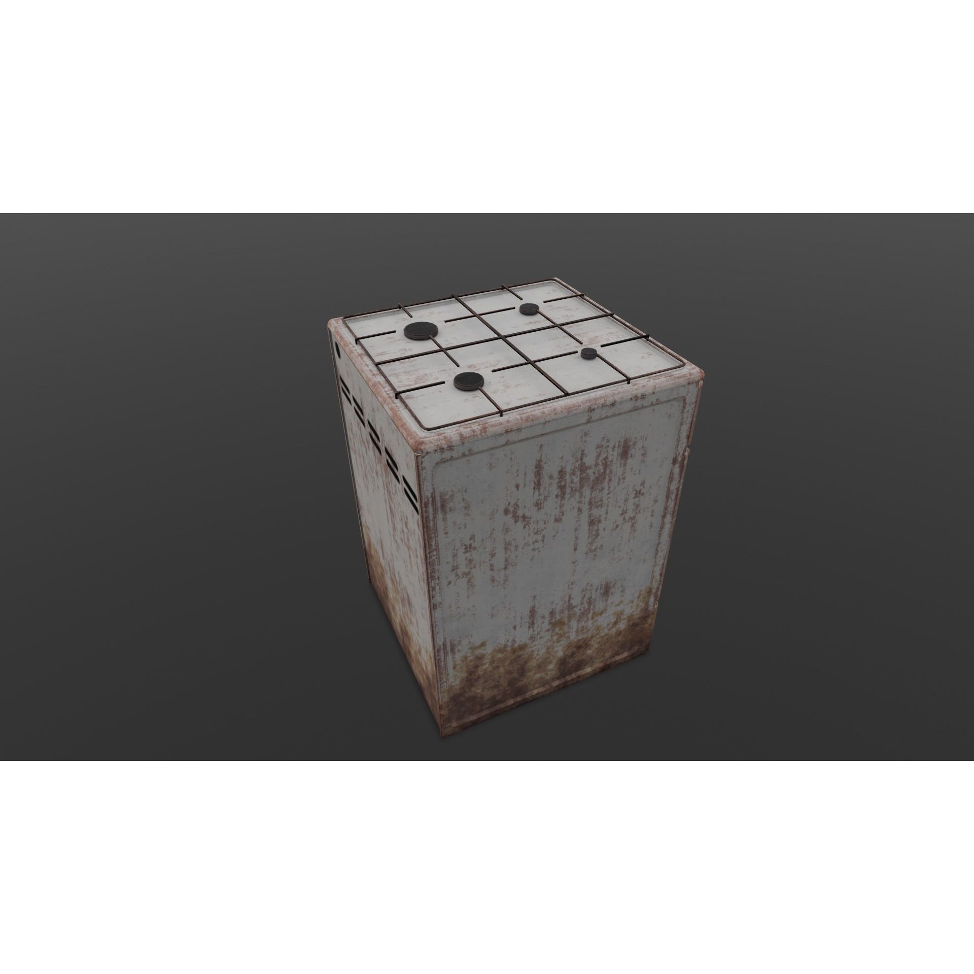 Gas Stove - Low-Poly Game-Ready 3D Model - View 17