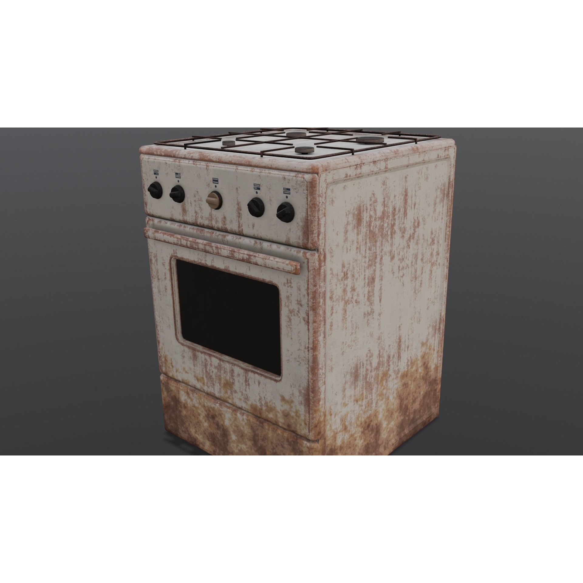 Gas Stove - Low-Poly Game-Ready 3D Model - View 19