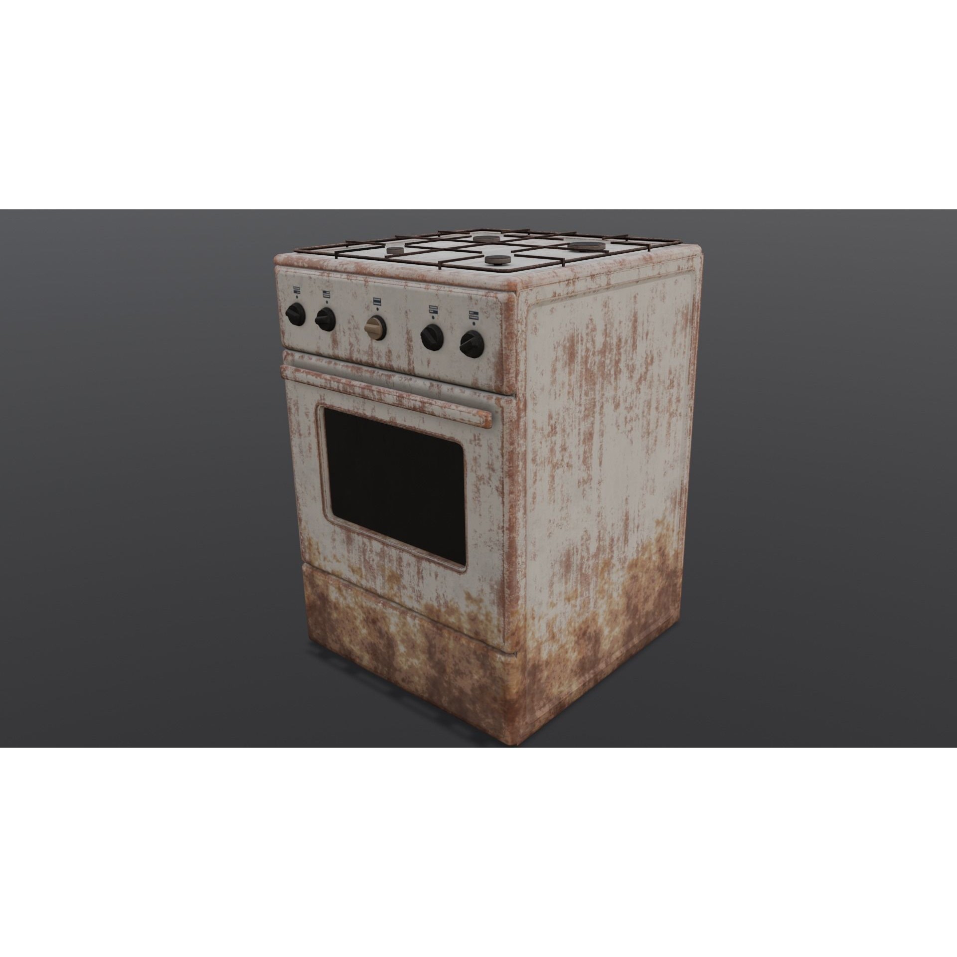 Gas Stove - Low-Poly Game-Ready 3D Model - View 20