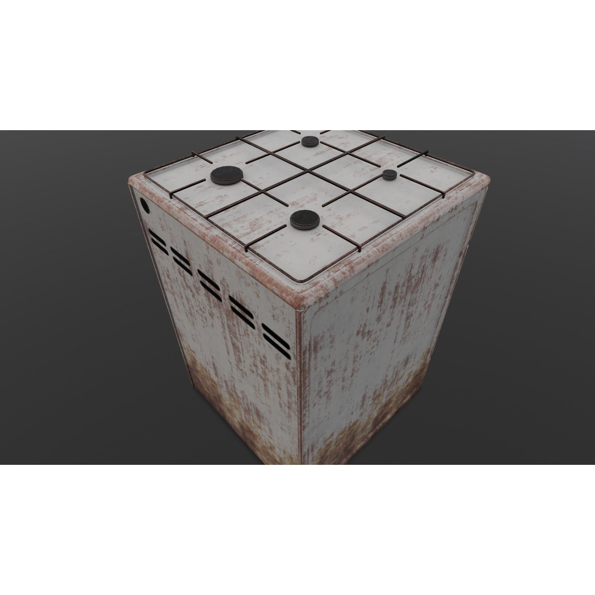 Gas Stove - Low-Poly Game-Ready 3D Model - View 8