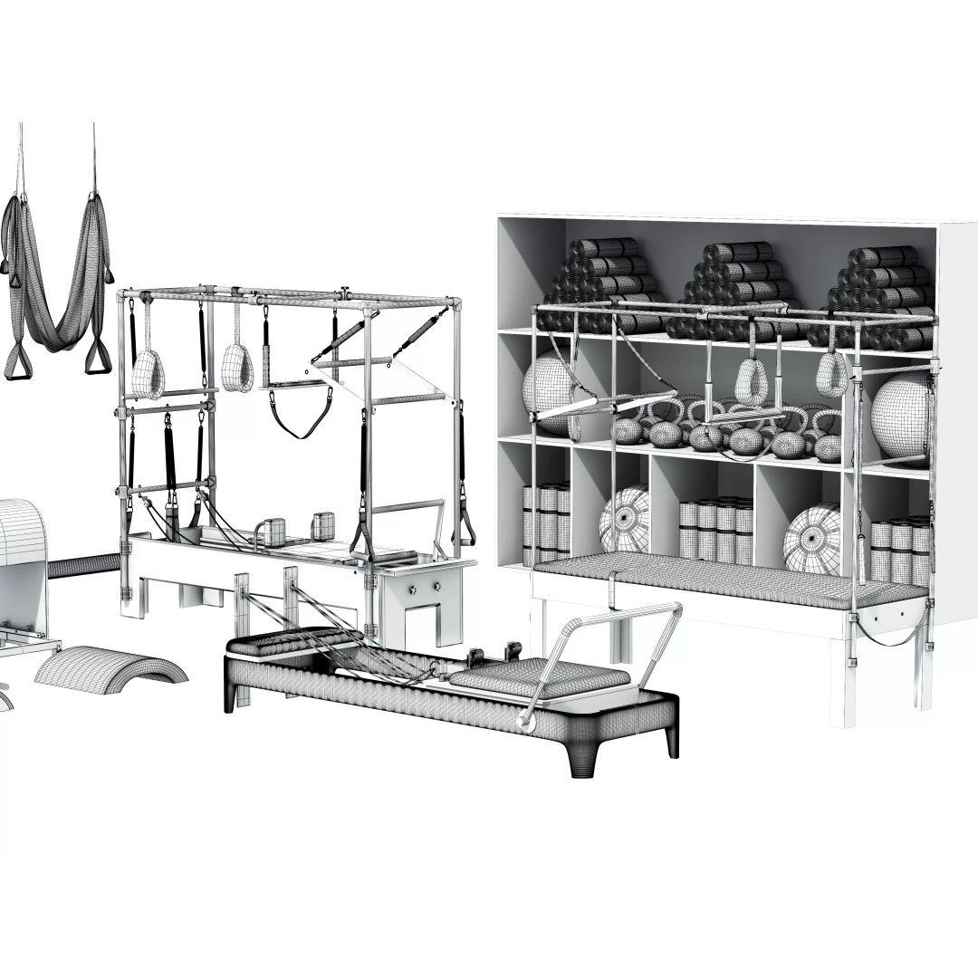 Pilates Equipment 3D Model – Realistic Studio Asset, FBX & OBJ - View 22
