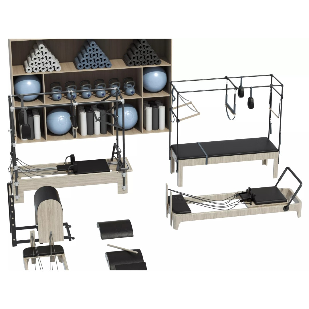 Pilates Equipment 3D Model – Realistic Studio Asset, FBX & OBJ - View 4
