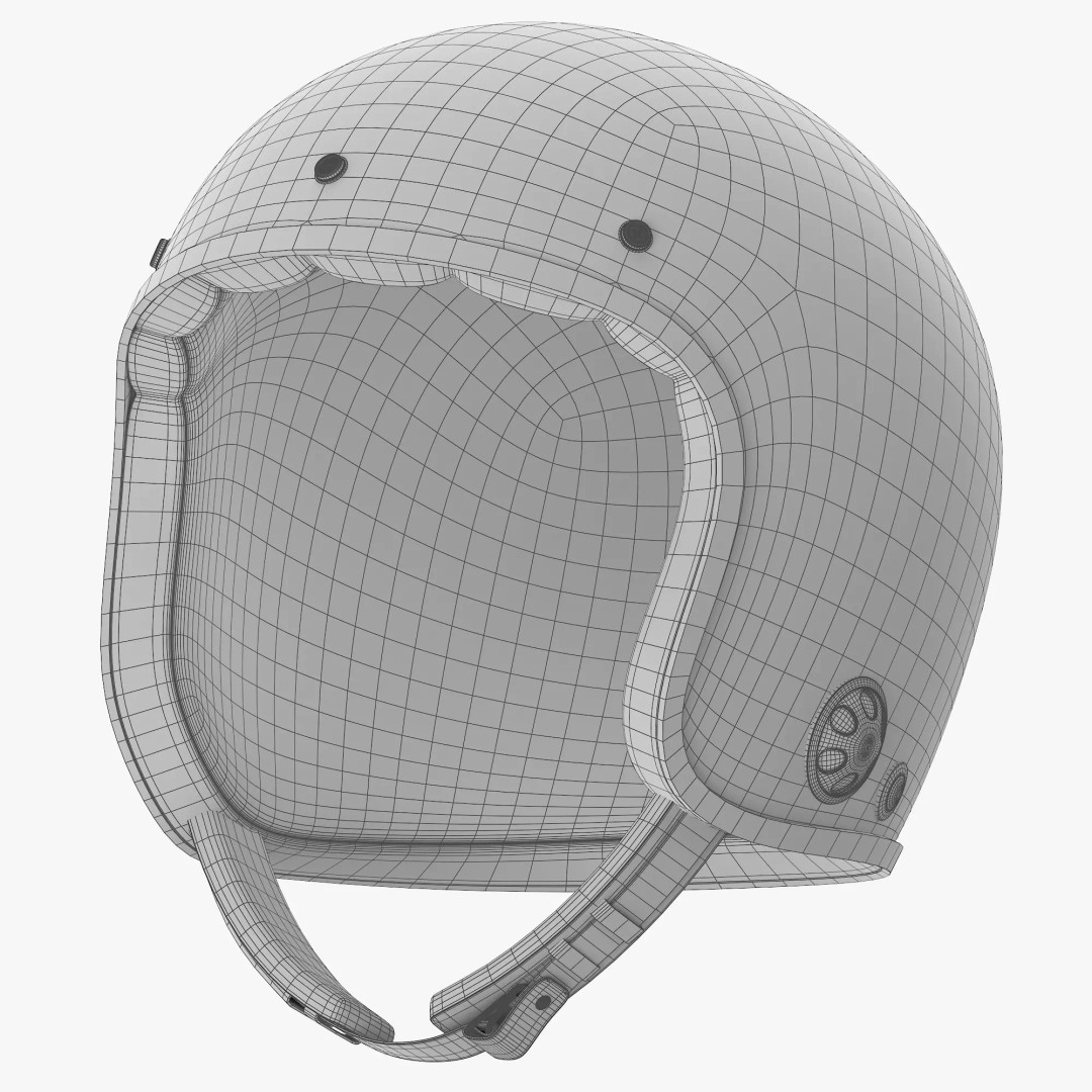 Motorcycle Helmet 3D Model – Low Poly PBR Asset, FBX, OBJ - View 10