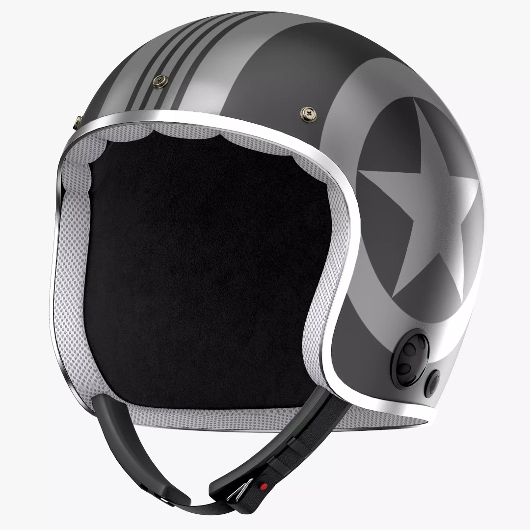 Motorcycle Helmet 3D Model – Low Poly PBR Asset, FBX, OBJ - View 2
