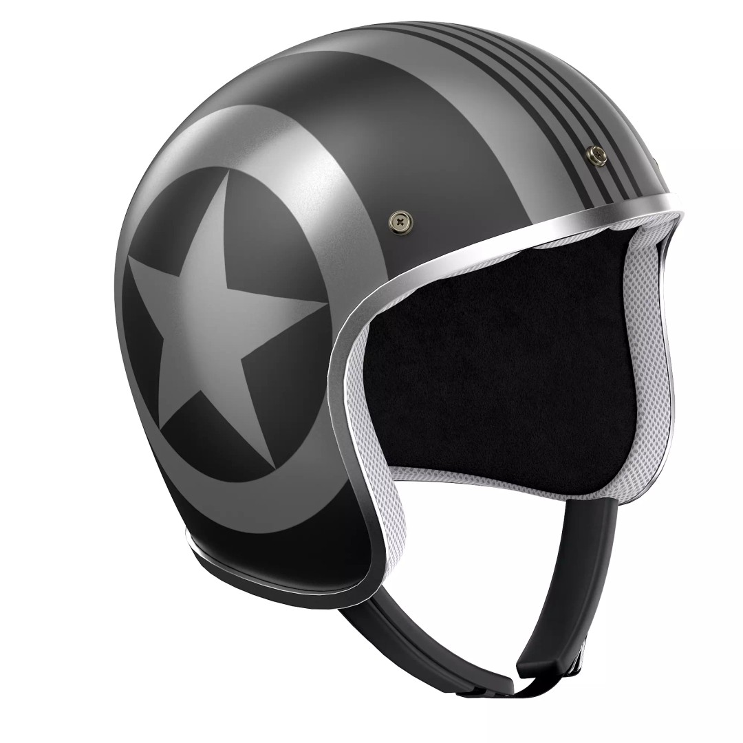 Motorcycle Helmet 3D Model – Low Poly PBR Asset, FBX, OBJ - View 44