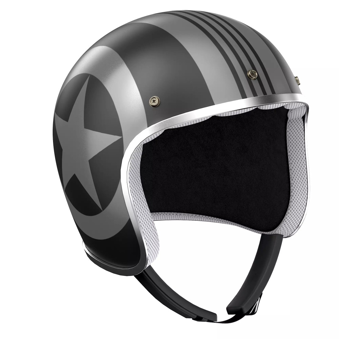 Motorcycle Helmet 3D Model – Low Poly PBR Asset, FBX, OBJ - View 45