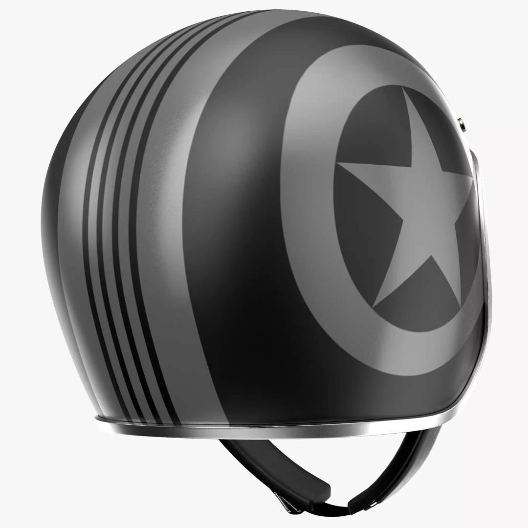 Motorcycle Helmet 3D Model – Low Poly PBR Asset, FBX, OBJ - View 5