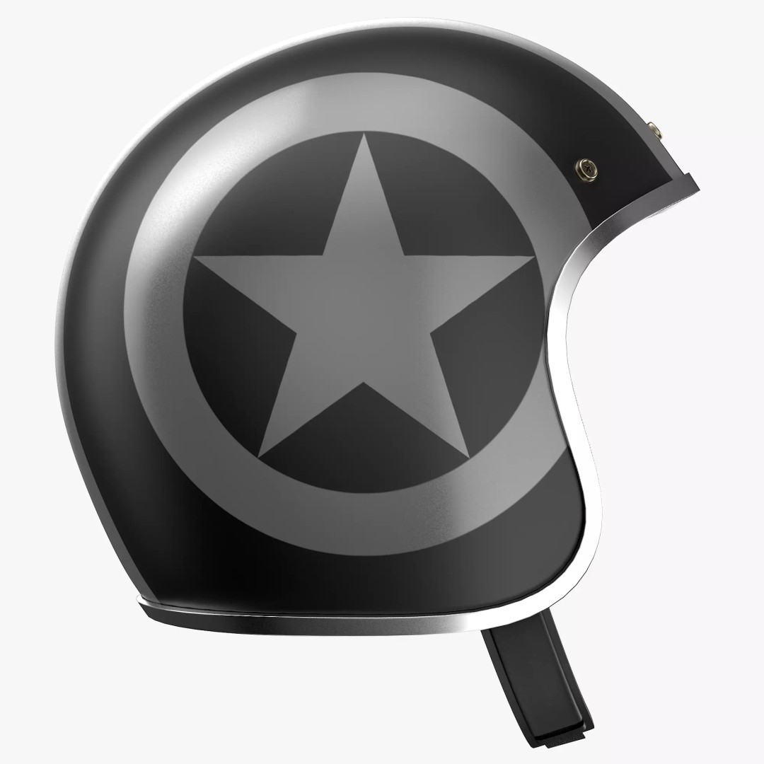 Motorcycle Helmet 3D Model – Low Poly PBR Asset, FBX, OBJ - View 9