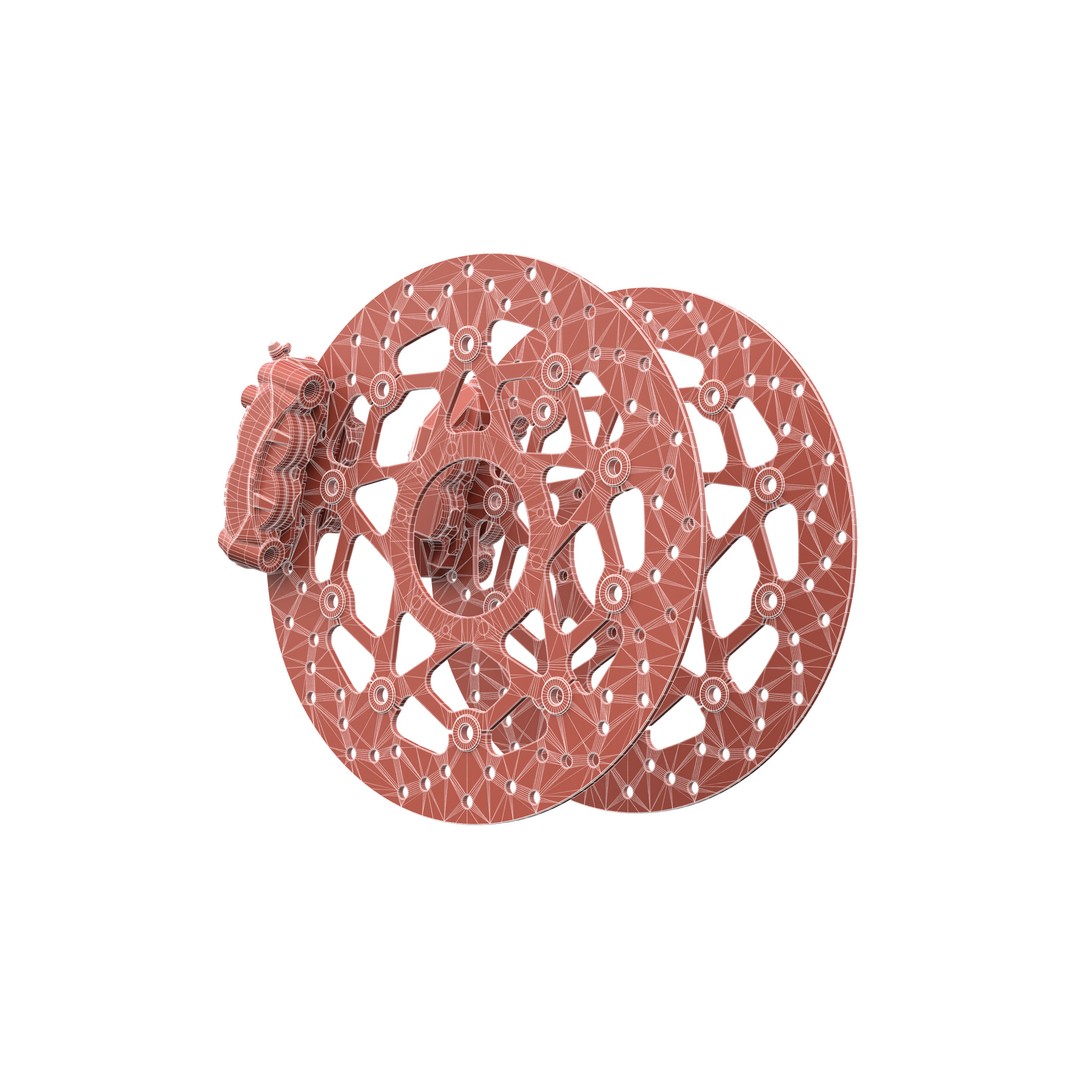 Brembo GP4-RS Caliper 3D Model – PBR Game-Ready Asset, FBX, OBJ