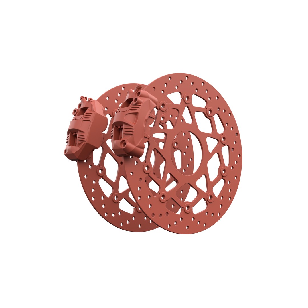 Brembo GP4-RS Caliper 3D Model – PBR Game-Ready Asset, FBX, OBJ - View 11