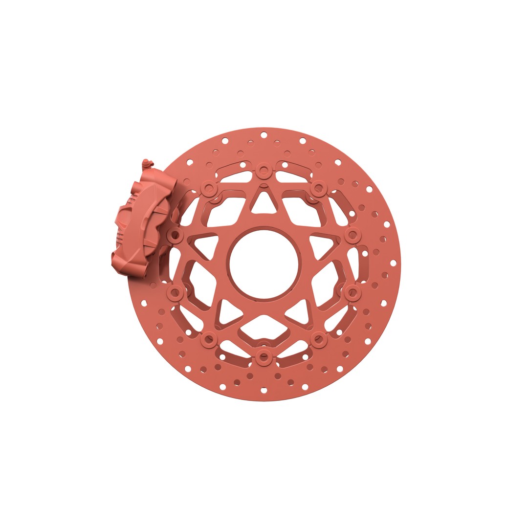 Brembo GP4-RS Caliper 3D Model – PBR Game-Ready Asset, FBX, OBJ - View 13