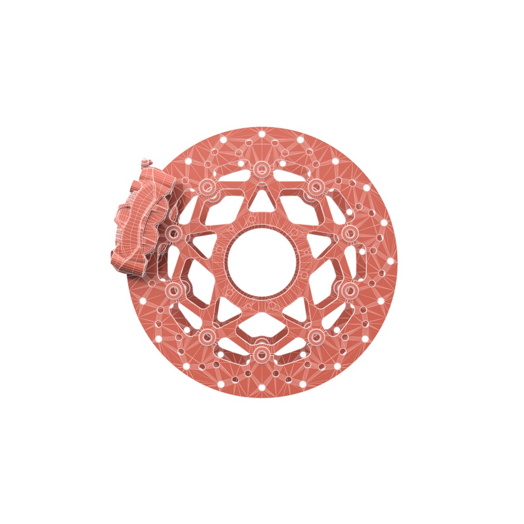 Brembo GP4-RS Caliper 3D Model – PBR Game-Ready Asset, FBX, OBJ - View 14