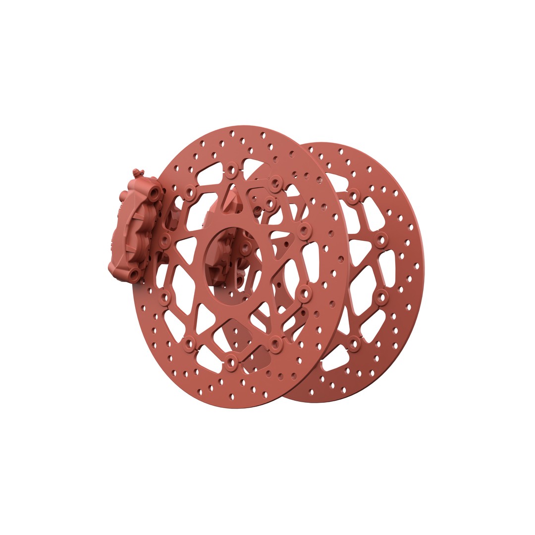 Brembo GP4-RS Caliper 3D Model – PBR Game-Ready Asset, FBX, OBJ - View 15
