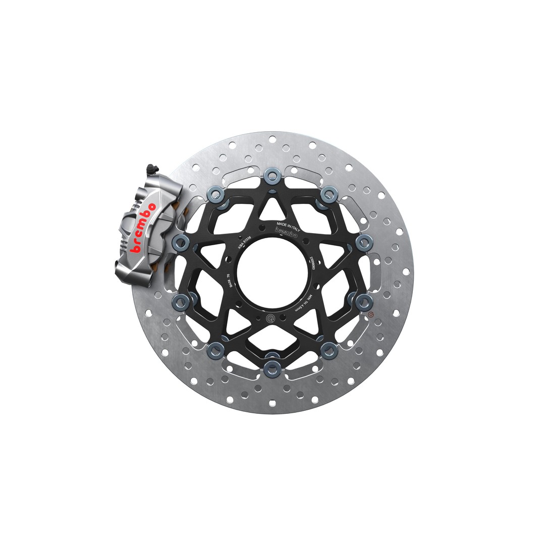 Brembo GP4-RS Caliper 3D Model – PBR Game-Ready Asset, FBX, OBJ - View 3