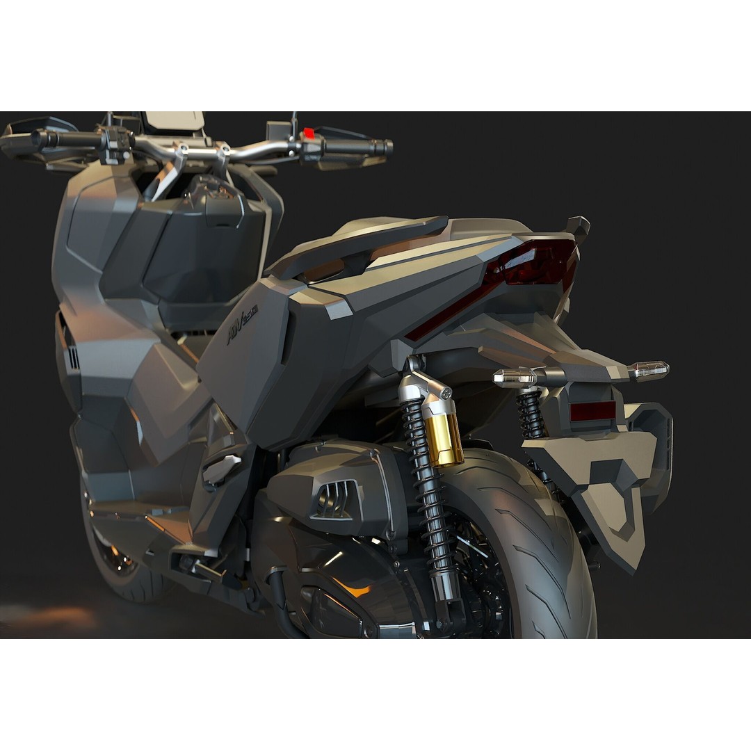 Honda ADV 350 3D Model – Realistic Base Mesh for Customization