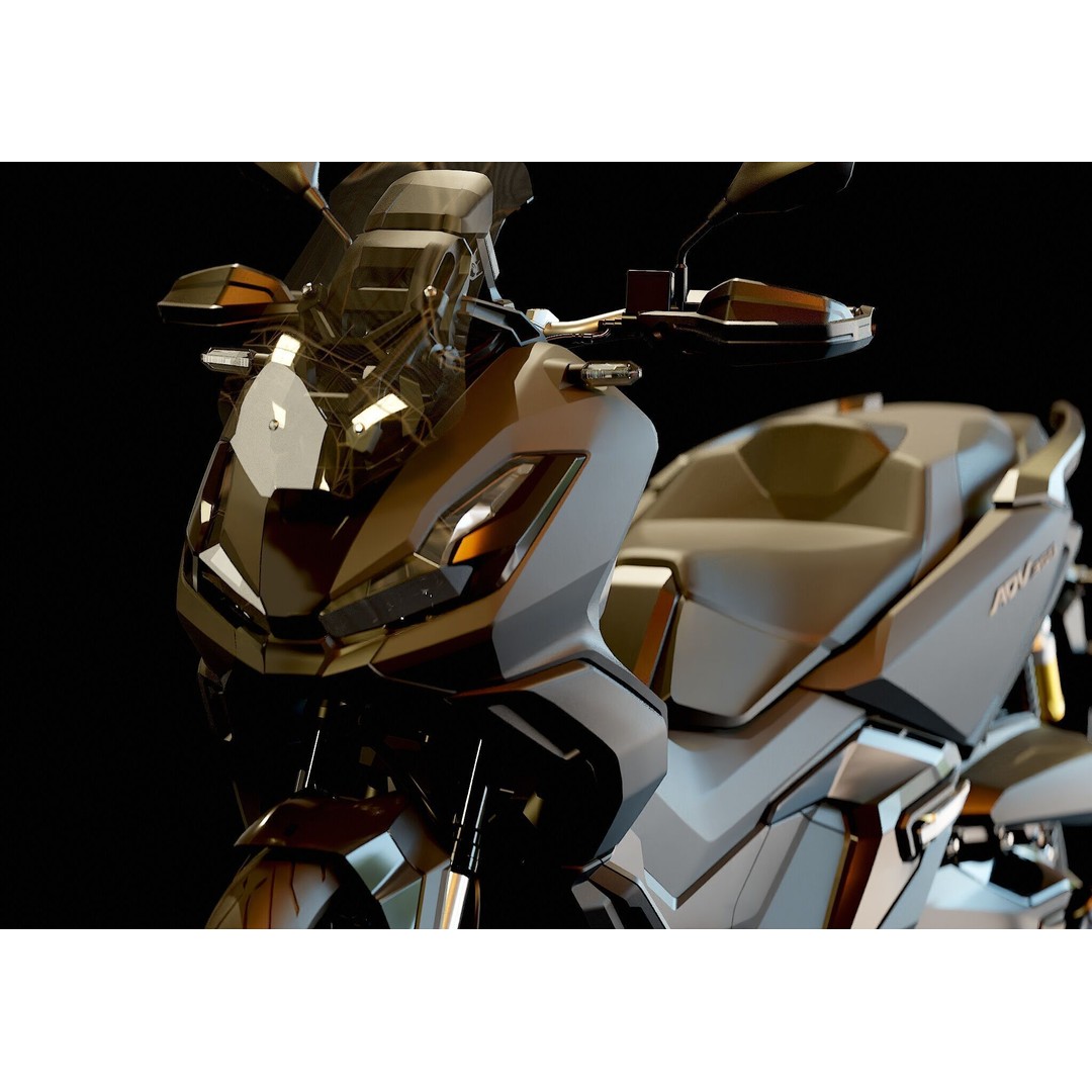Honda ADV 350 3D Model – Realistic Base Mesh for Customization - View 10