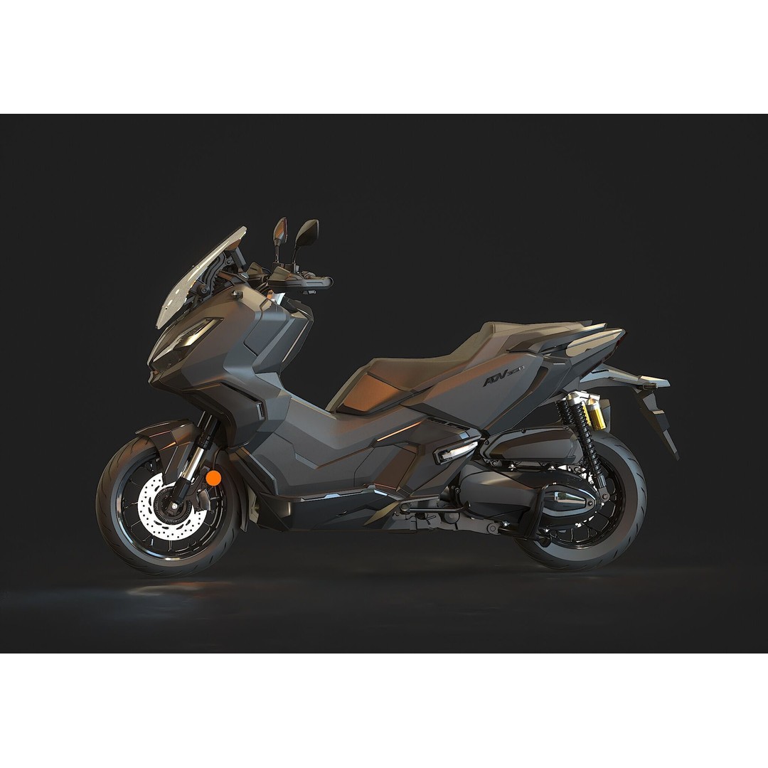 Honda ADV 350 3D Model – Realistic Base Mesh for Customization - View 3
