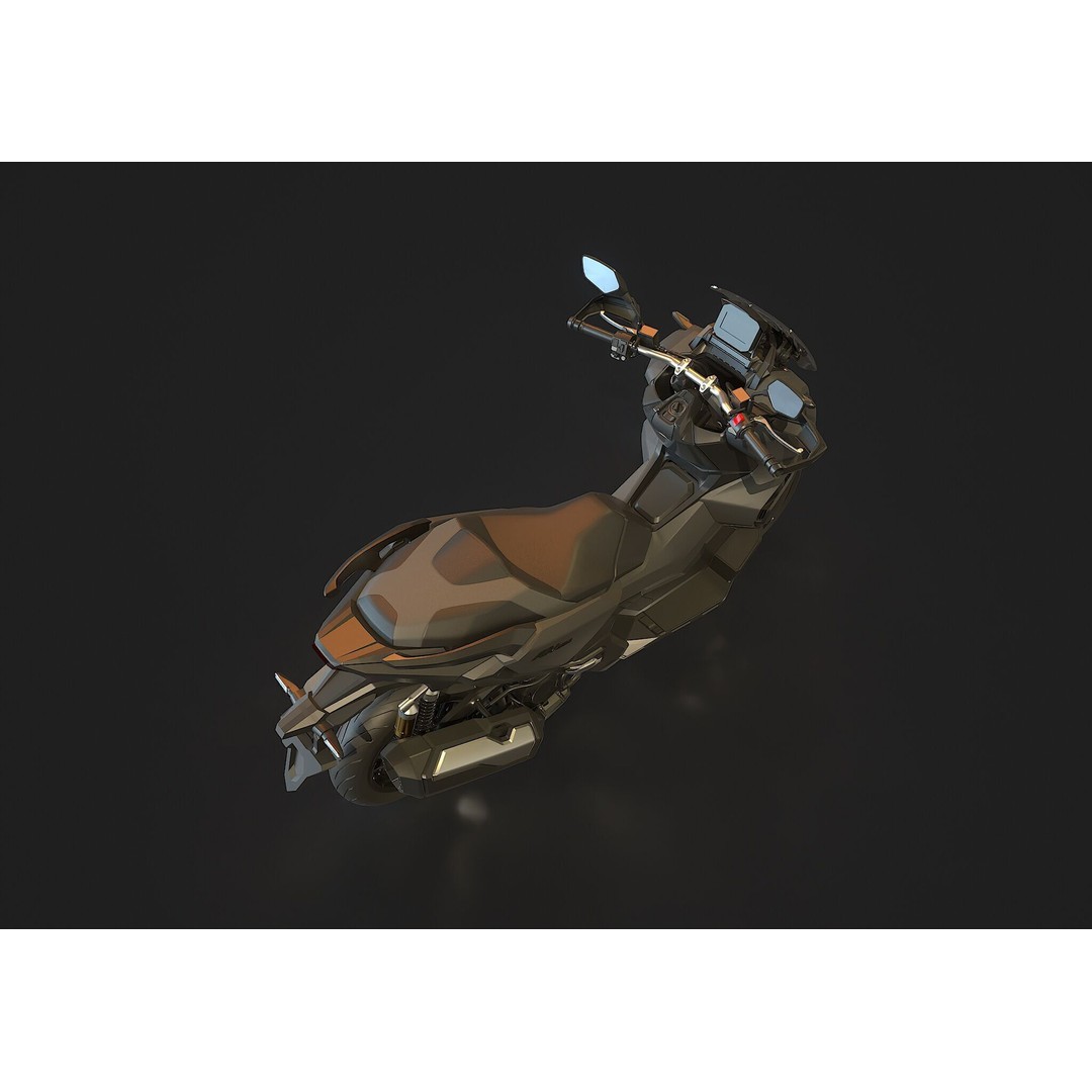 Honda ADV 350 3D Model – Realistic Base Mesh for Customization - View 4