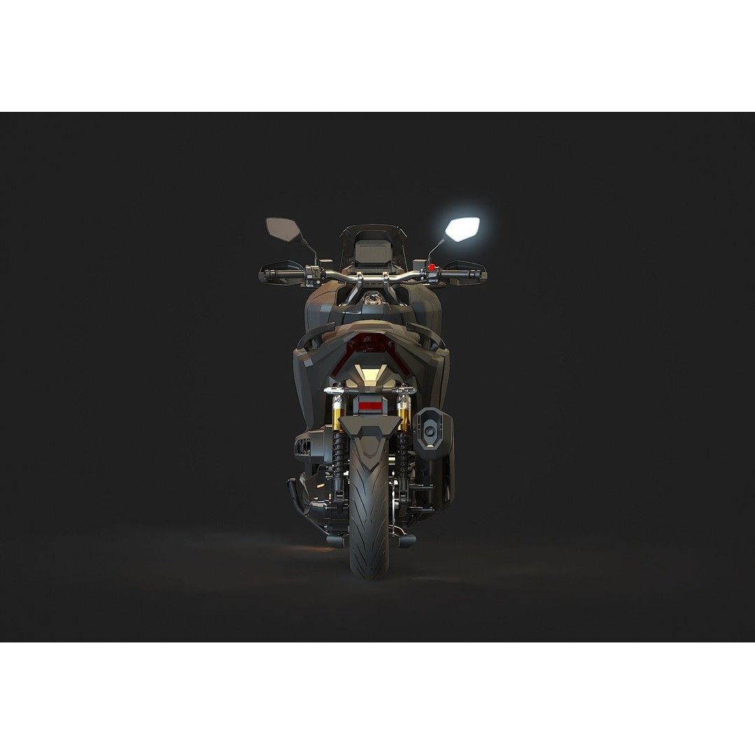 Honda ADV 350 3D Model – Realistic Base Mesh for Customization - View 7