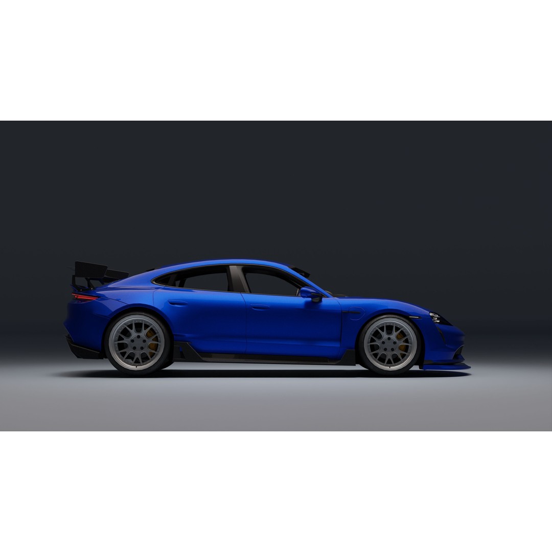 Porsche Taycan 3D Model – Low Poly Racing Asset, FBX, Game Ready - View 19