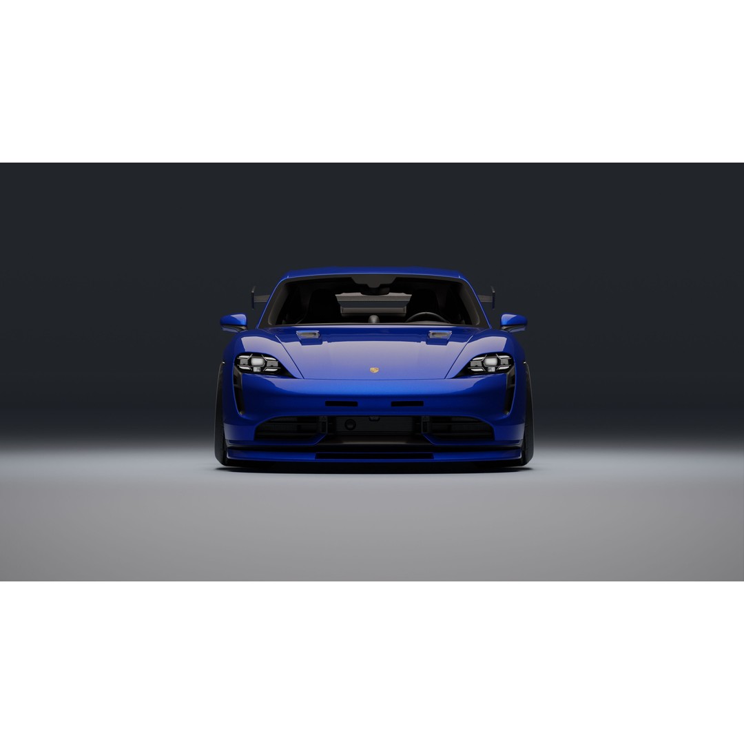 Porsche Taycan 3D Model – Low Poly Racing Asset, FBX, Game Ready - View 20