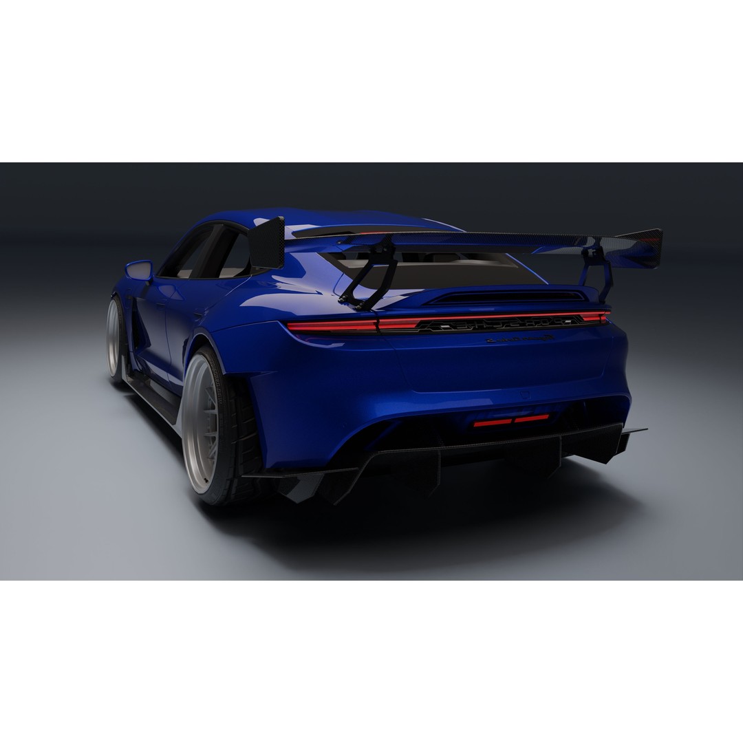Porsche Taycan 3D Model – Low Poly Racing Asset, FBX, Game Ready - View 21