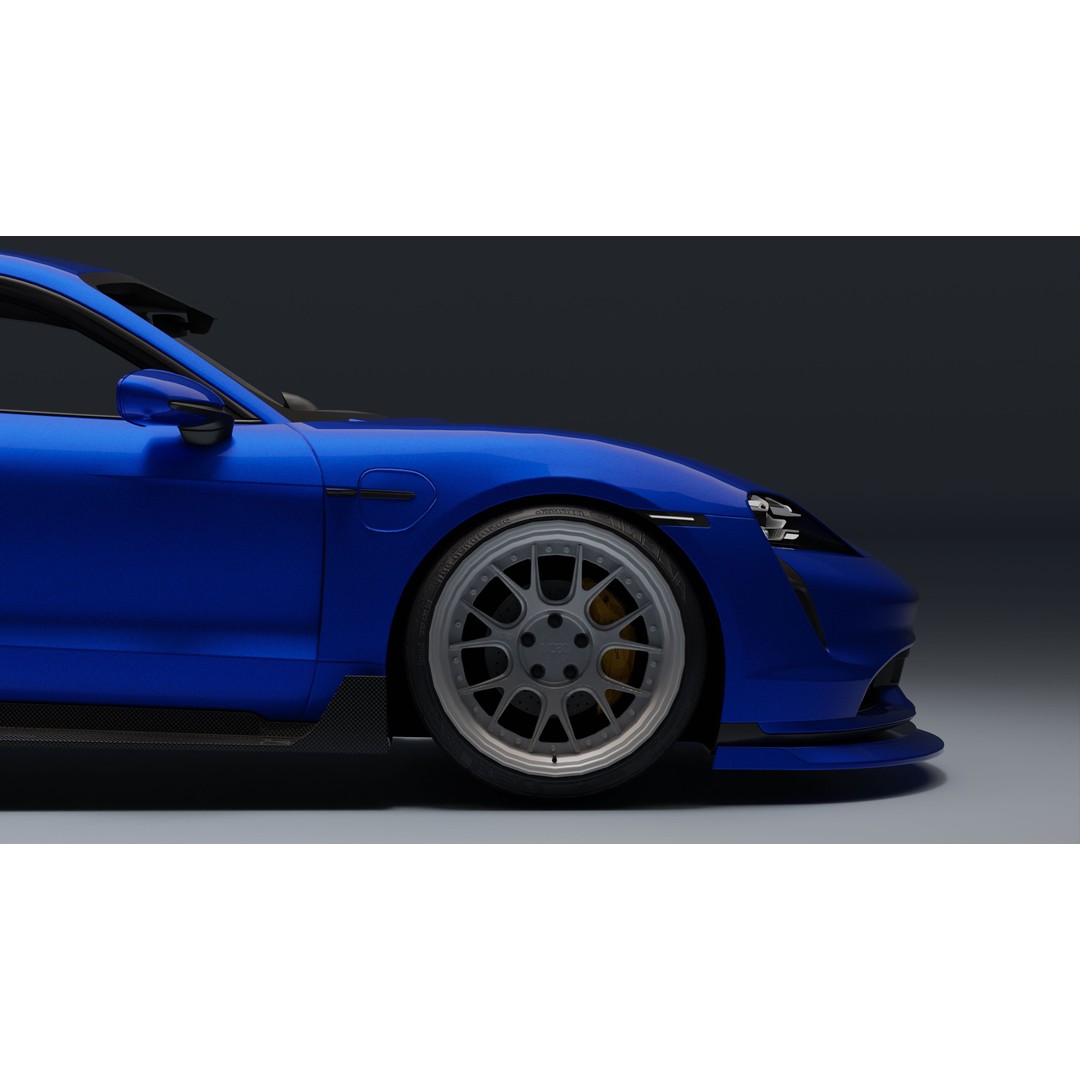 Porsche Taycan 3D Model – Low Poly Racing Asset, FBX, Game Ready - View 24
