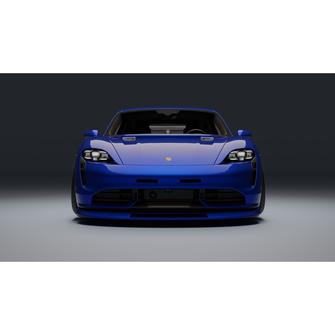 Porsche Taycan 3D Model – Low Poly Racing Asset, FBX, Game Ready - View 35