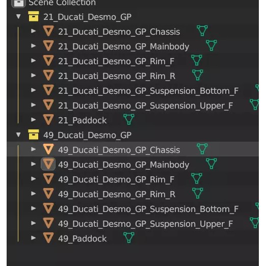 Ducati Desmosedici GP 3D Model – PBR Motorcycle Asset, FBX, Blender
