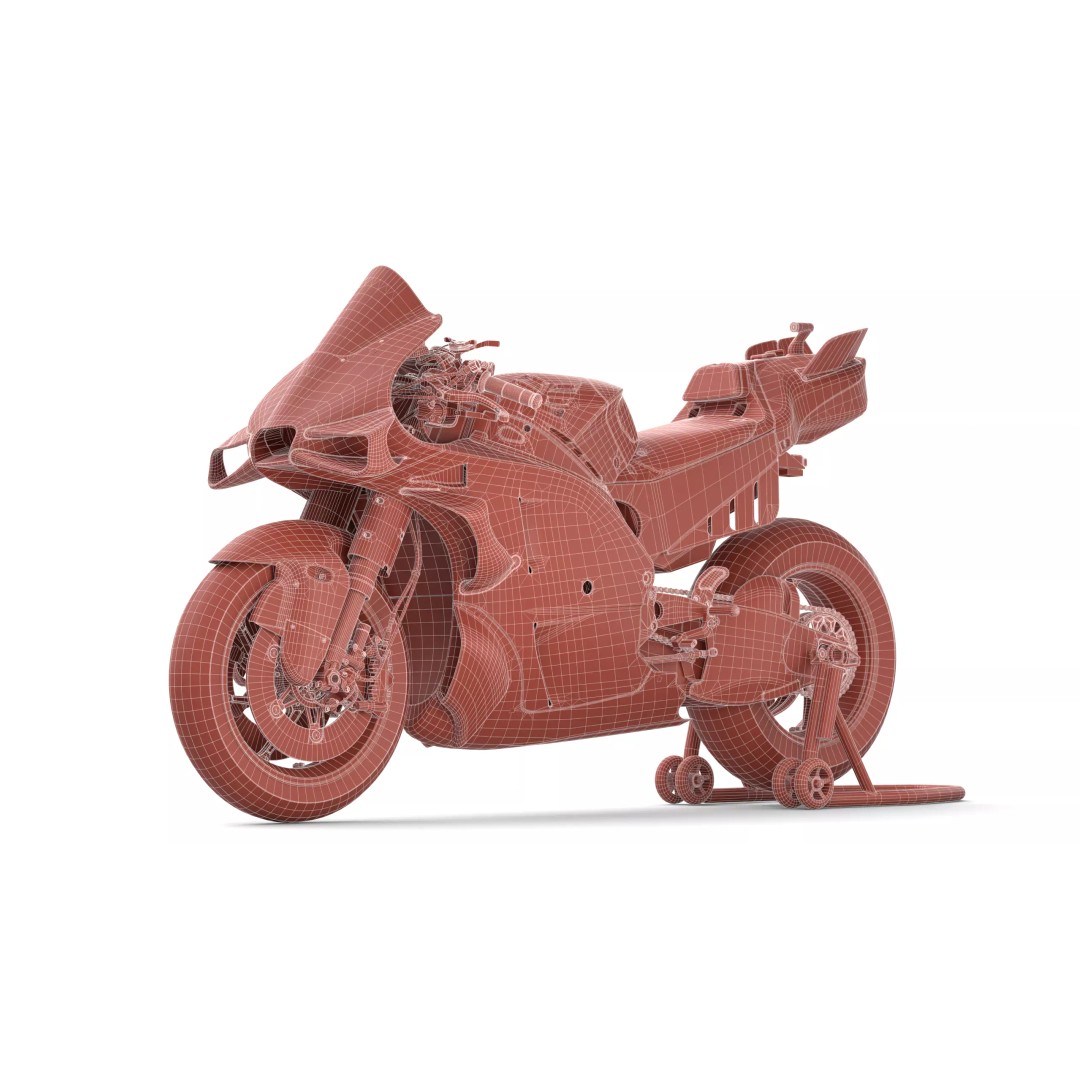 Ducati Desmosedici GP 3D Model – PBR Motorcycle Asset, FBX, Blender - View 28