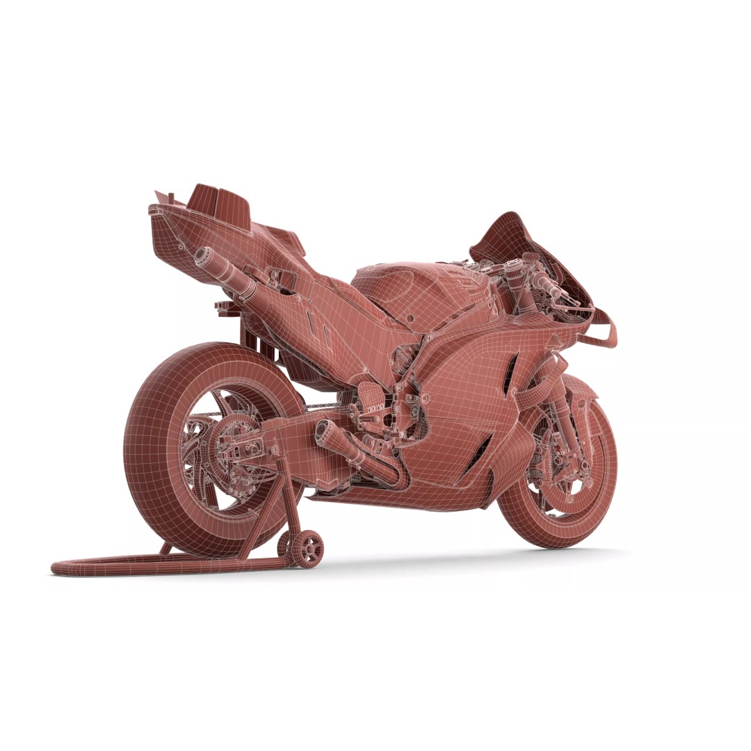 Ducati Desmosedici GP 3D Model – PBR Motorcycle Asset, FBX, Blender - View 34