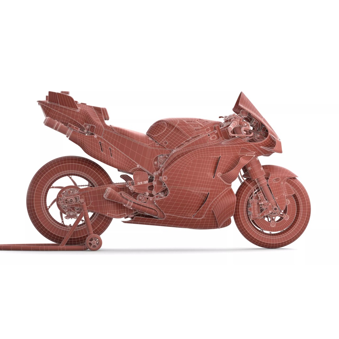 Ducati Desmosedici GP 3D Model – PBR Motorcycle Asset, FBX, Blender - View 36