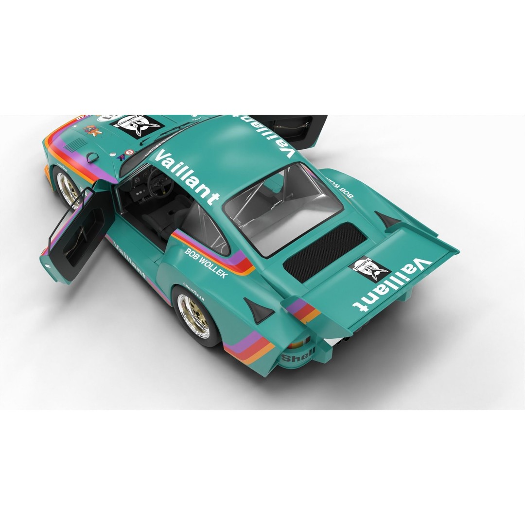 Porsche 935 K2 1977 Kremer Racing 3D Model – High Poly Rigged Asset, FBX, OBJ - View 13