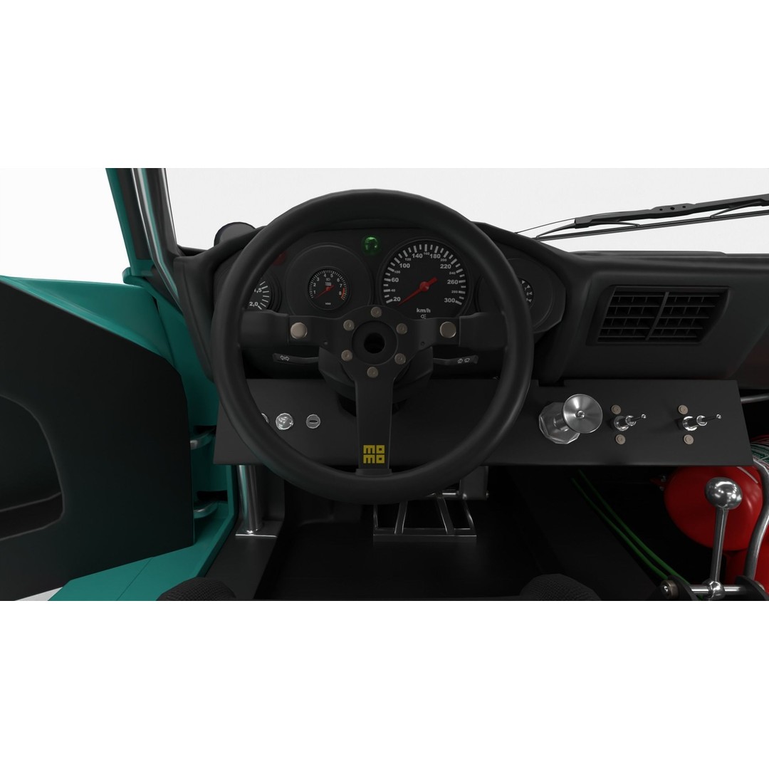 Porsche 935 K2 1977 Kremer Racing 3D Model – High Poly Rigged Asset, FBX, OBJ - View 24