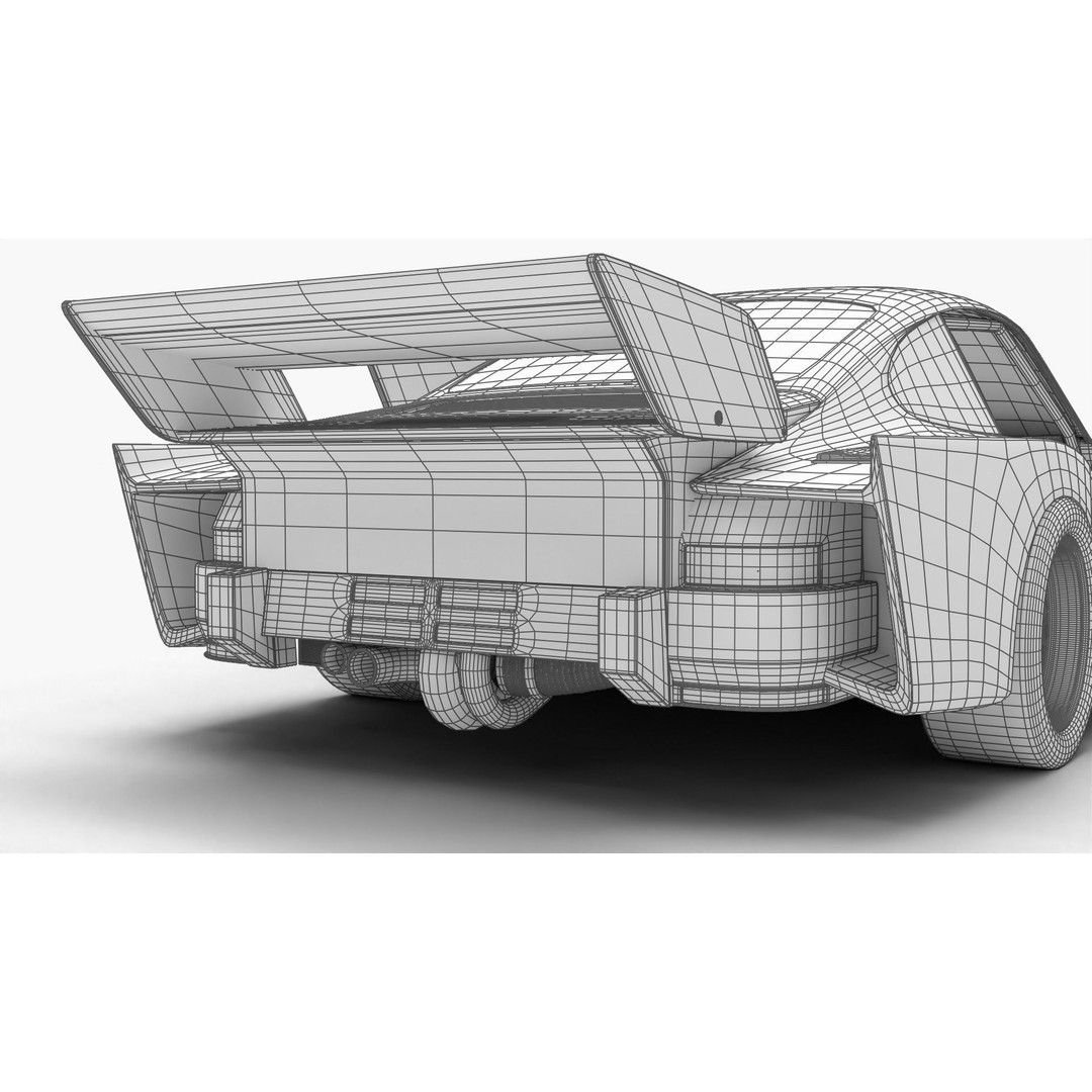 Porsche 935 K2 1977 Kremer Racing 3D Model – High Poly Rigged Asset, FBX, OBJ - View 32