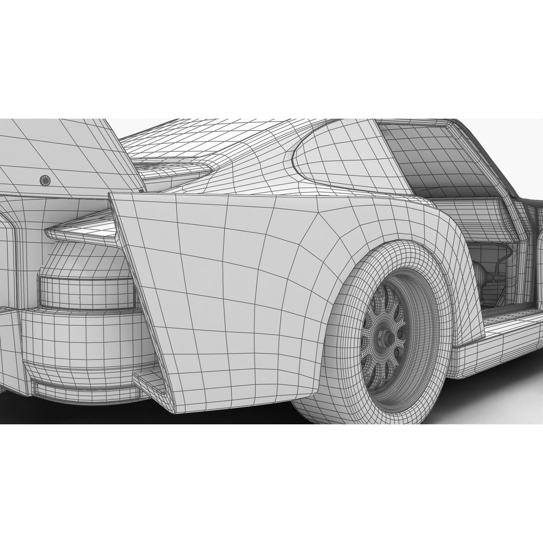 Porsche 935 K2 1977 Kremer Racing 3D Model – High Poly Rigged Asset, FBX, OBJ - View 36