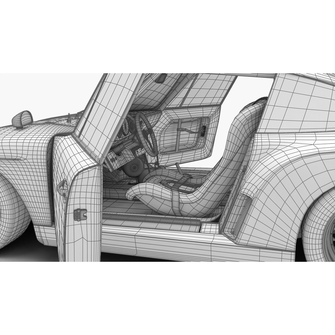 Porsche 935 K2 1977 Kremer Racing 3D Model – High Poly Rigged Asset, FBX, OBJ - View 39