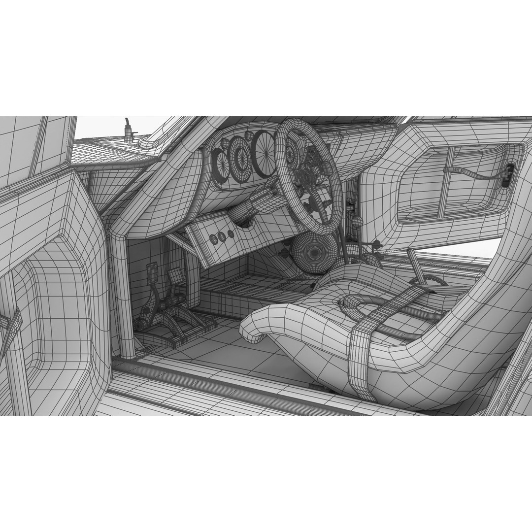 Porsche 935 K2 1977 Kremer Racing 3D Model – High Poly Rigged Asset, FBX, OBJ - View 41