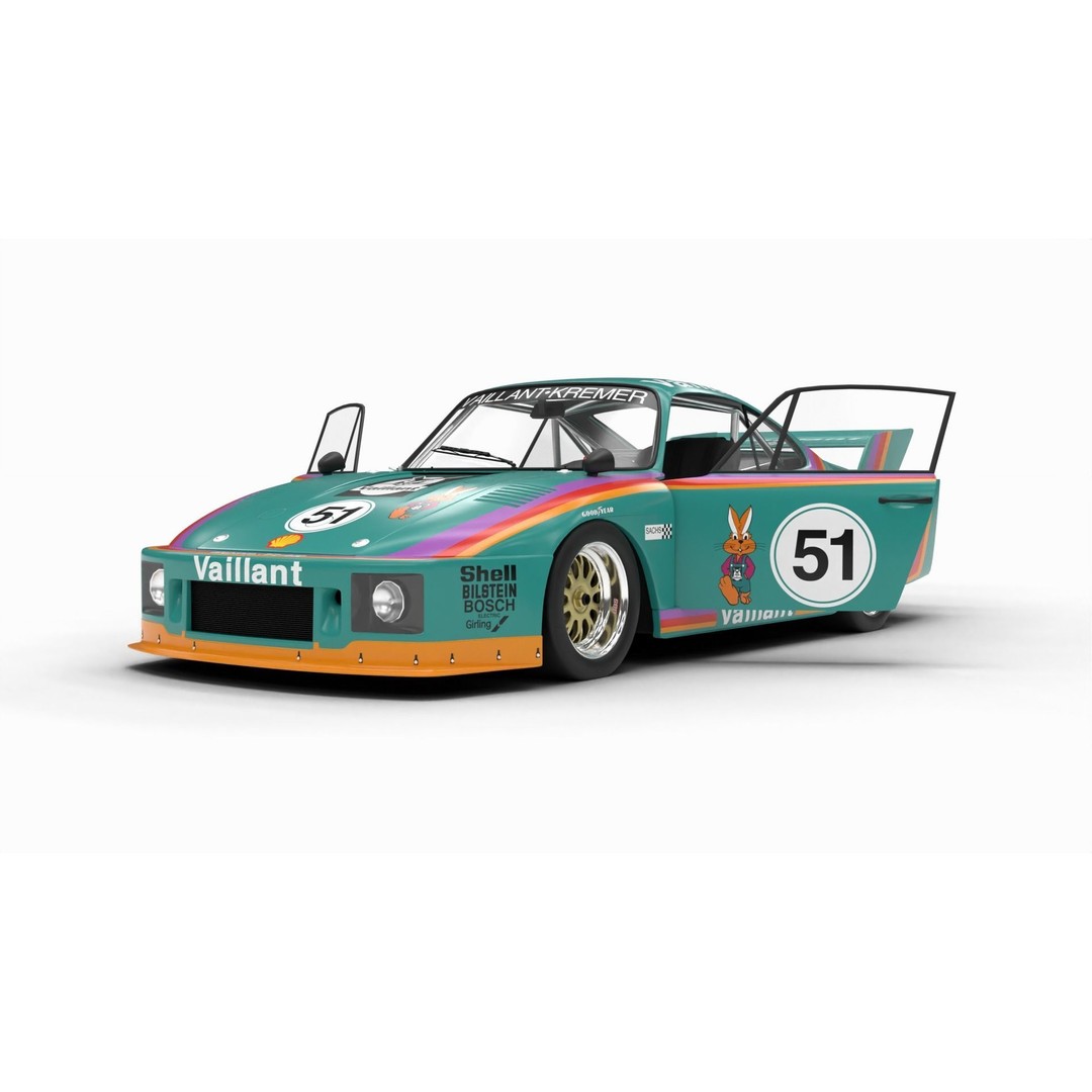 Porsche 935 K2 1977 Kremer Racing 3D Model – High Poly Rigged Asset, FBX, OBJ - View 5