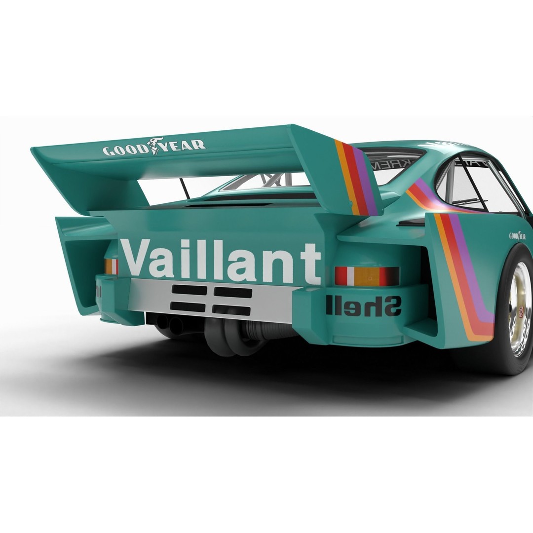 Porsche 935 K2 1977 Kremer Racing 3D Model – High Poly Rigged Asset, FBX, OBJ - View 7
