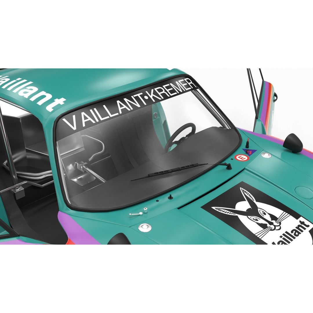 Porsche 935 K2 1977 Kremer Racing 3D Model – High Poly Rigged Asset, FBX, OBJ - View 9