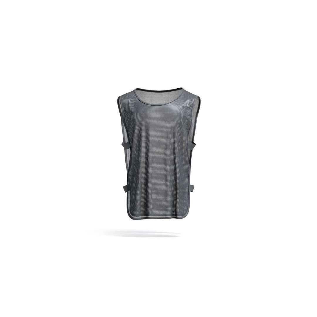Black Football Team Practice Vest 3D Model – Elastic Sports Bib, FBX, OBJ - View 3