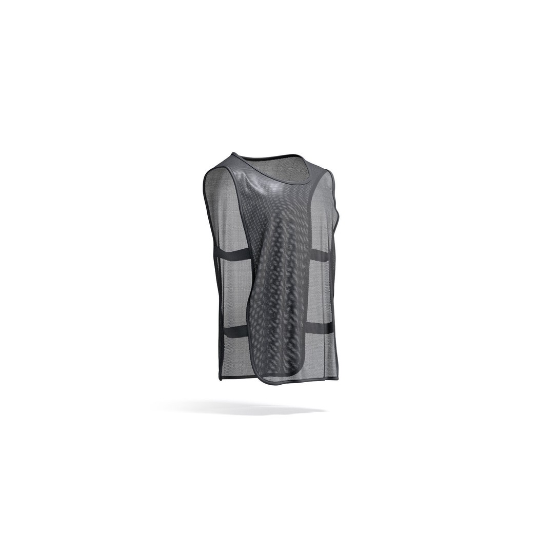Black Football Team Practice Vest 3D Model – Elastic Sports Bib, FBX, OBJ - View 5
