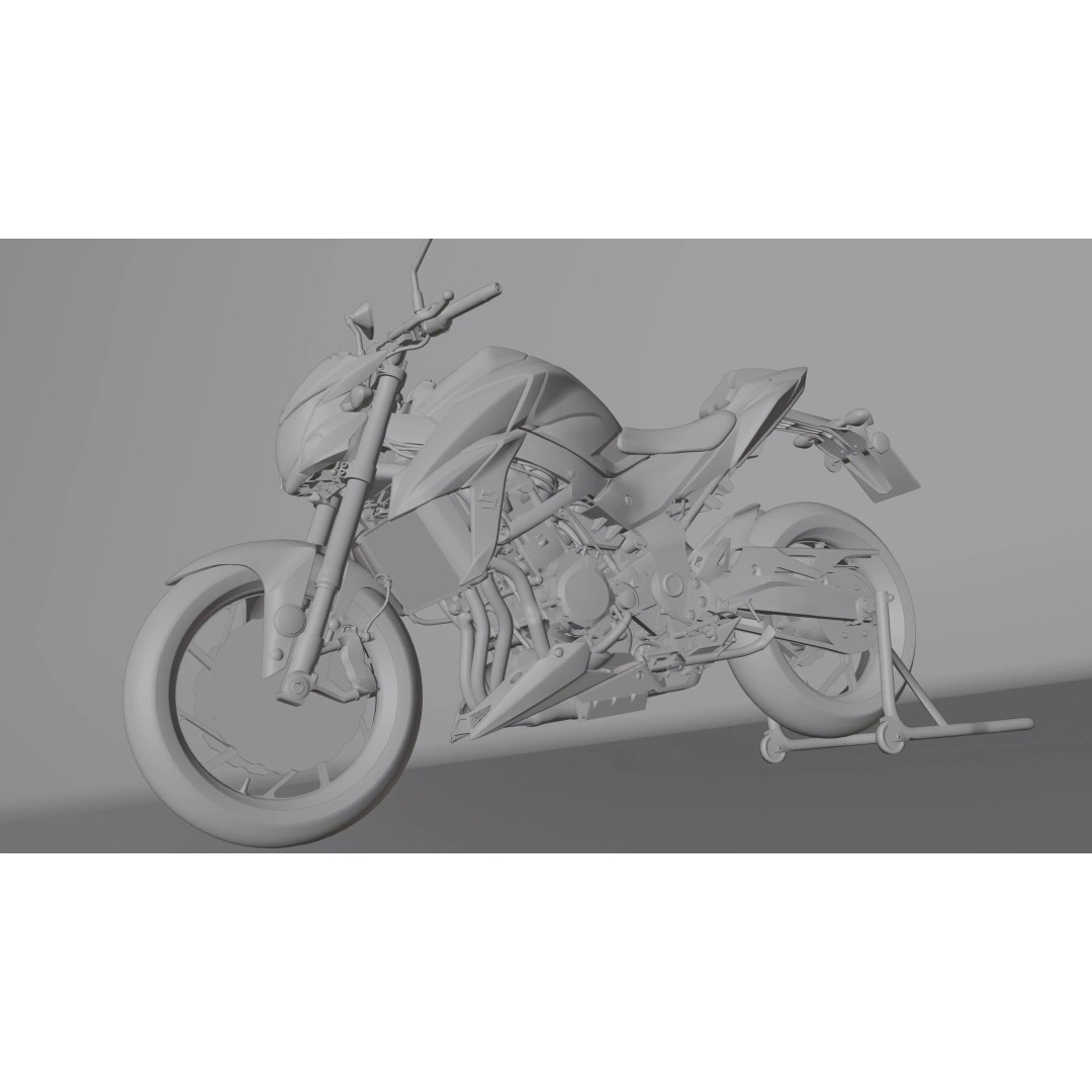 Suzuki GSX-S750 3D Model – Low Poly Game Asset, FBX, Blender