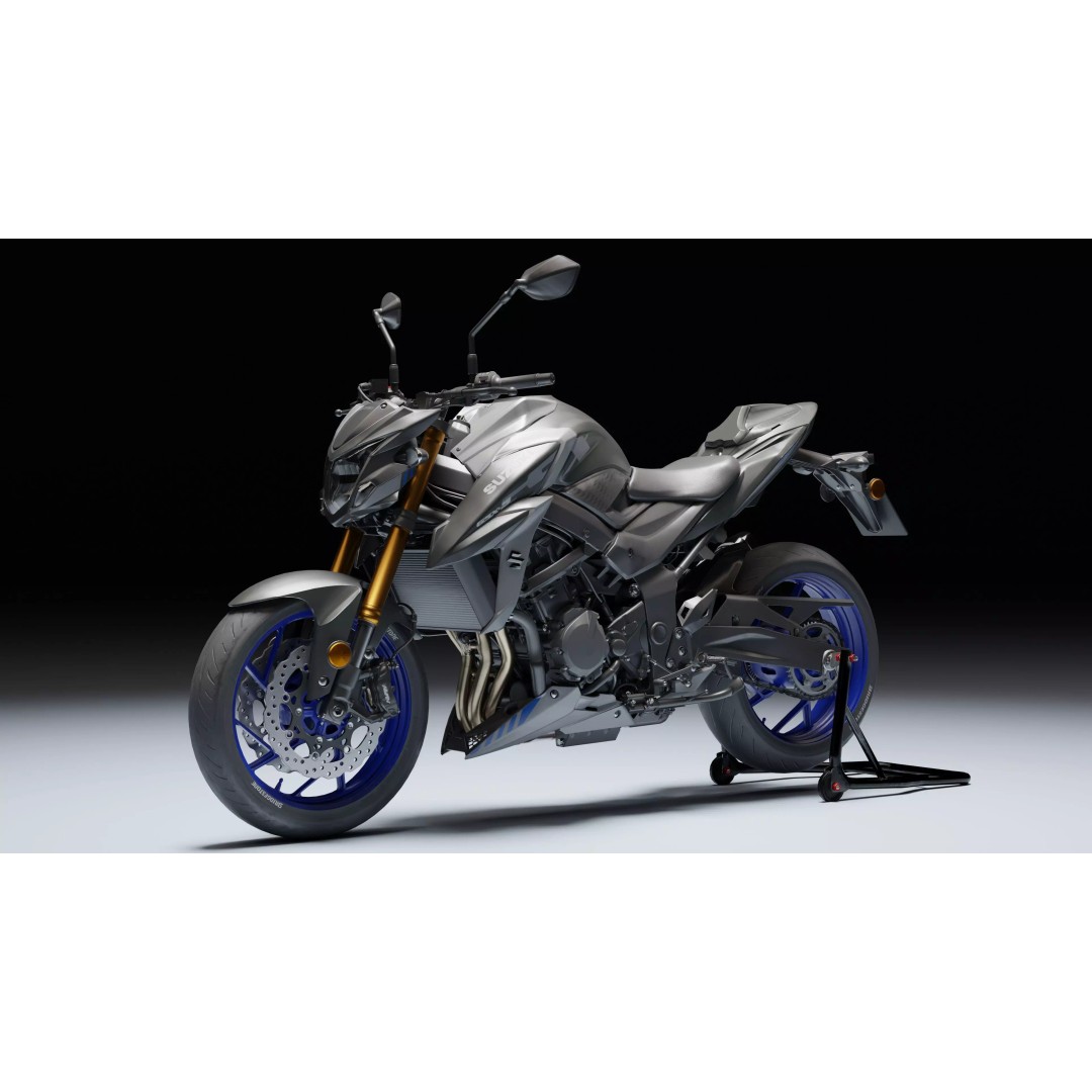 Suzuki GSX-S750 3D Model – Low Poly Game Asset, FBX, Blender - View 3