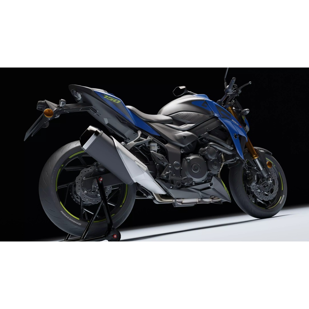 Suzuki GSX-S750 3D Model – Low Poly Game Asset, FBX, Blender - View 30