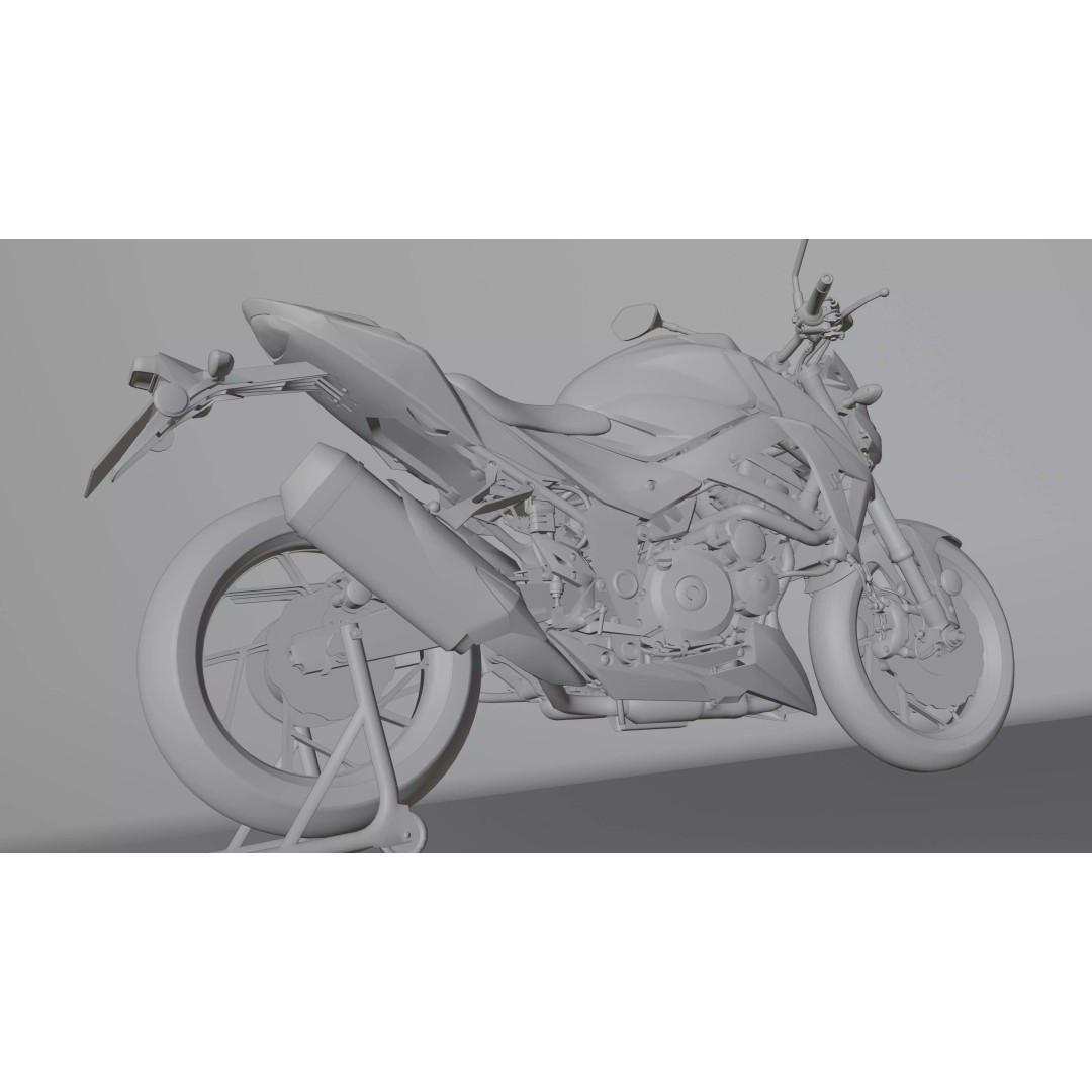 Suzuki GSX-S750 3D Model – Low Poly Game Asset, FBX, Blender - View 31