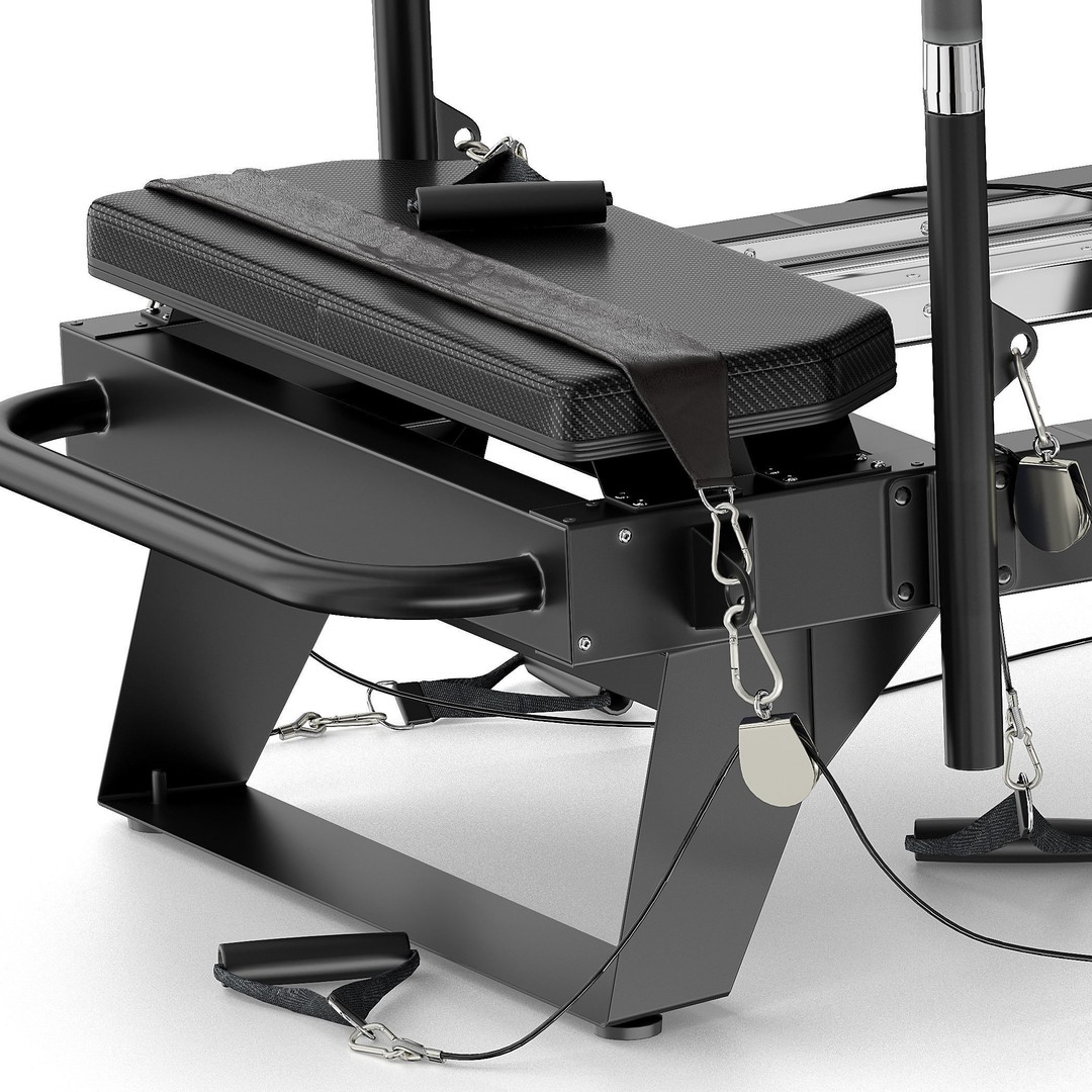 Pilates Reformer Machine 3D Model – High Poly Fitness Equipment, FBX, OBJ - View 7